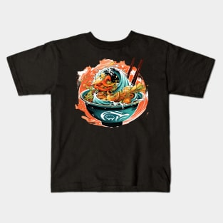 Ramen Noodles Wave Bowl Japan Kids T-Shirt